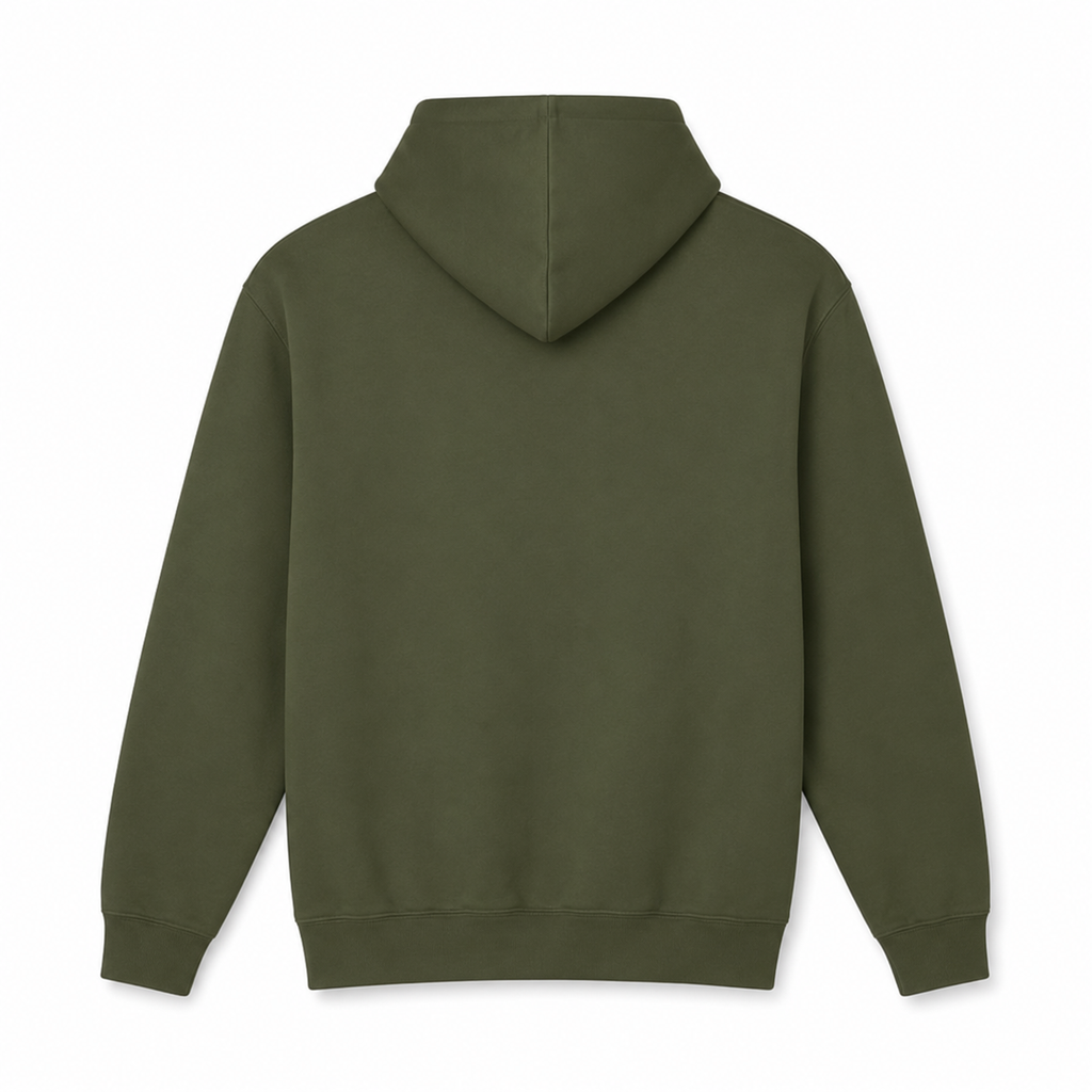 OFfLYN essentials hoodie green back