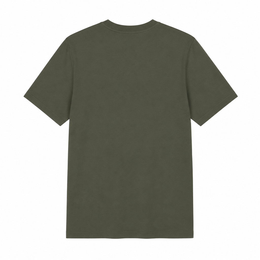 OFFLYN organic core tee khaki green back