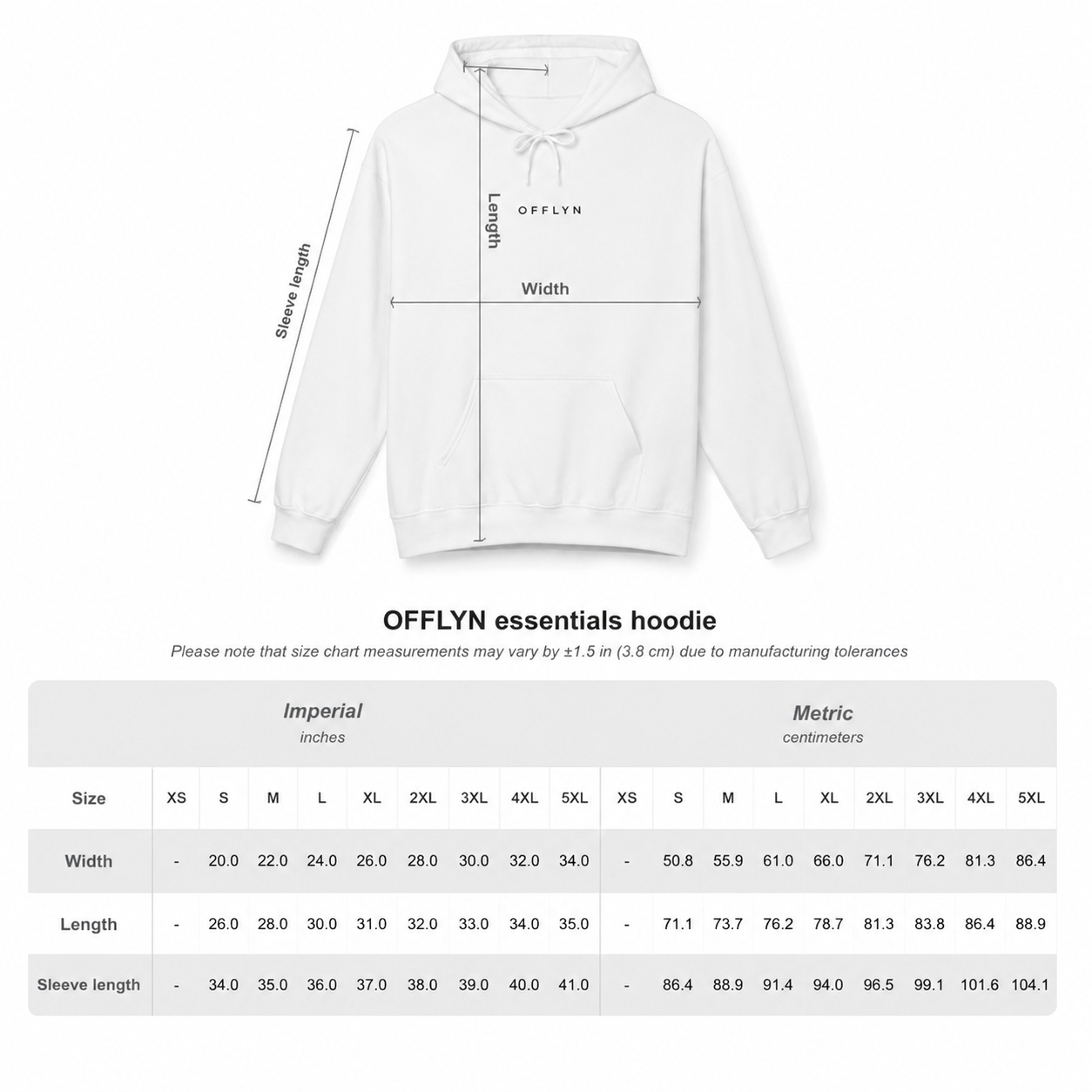 OFFLYN essentials hoodie