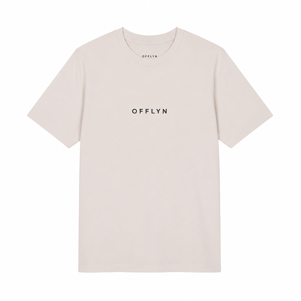 OFFLYN organic core tee vintage white sand