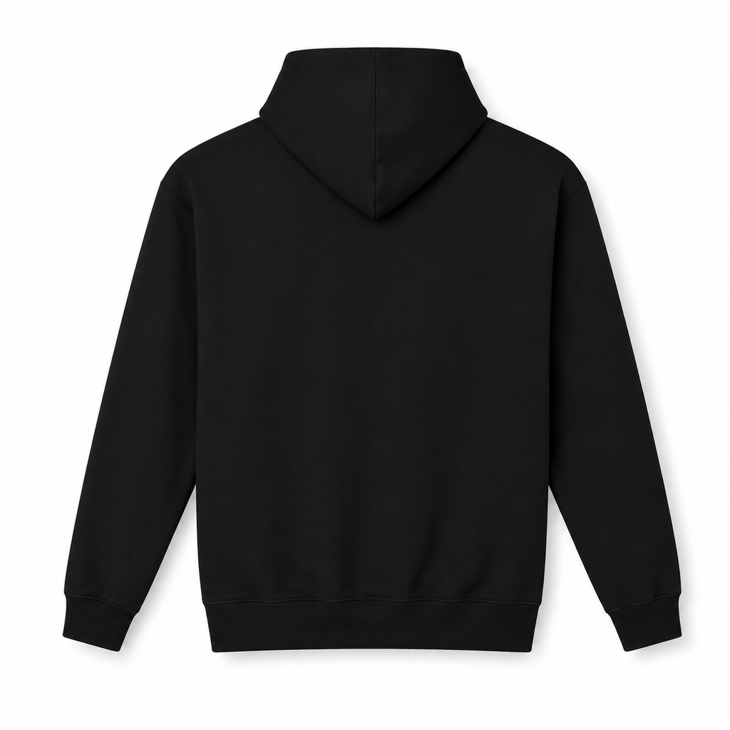 OFFLYN essentials hoodie black back