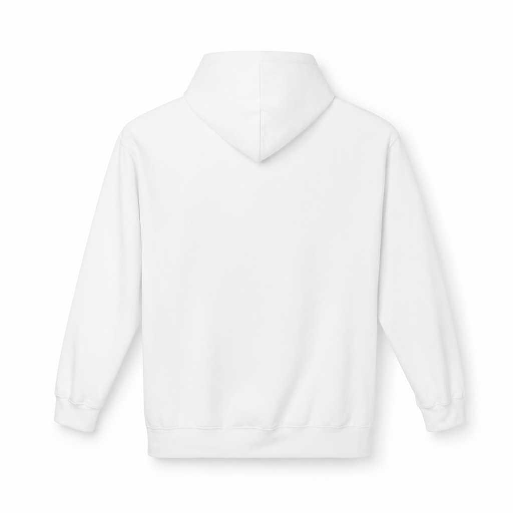 OFFLYN essentials hoodie white back